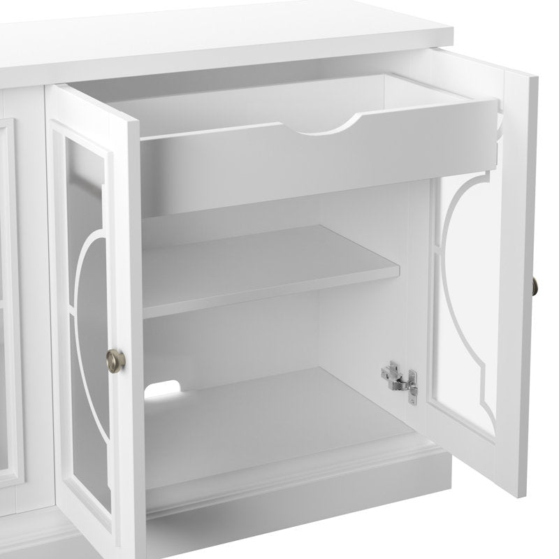 Buffet Braydon 56" à 2 tiroirs, couleur blanche