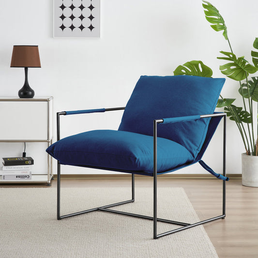 Cliatt Modern Metal Framed Sling Upholstered Accent  for Living Room - Oversized