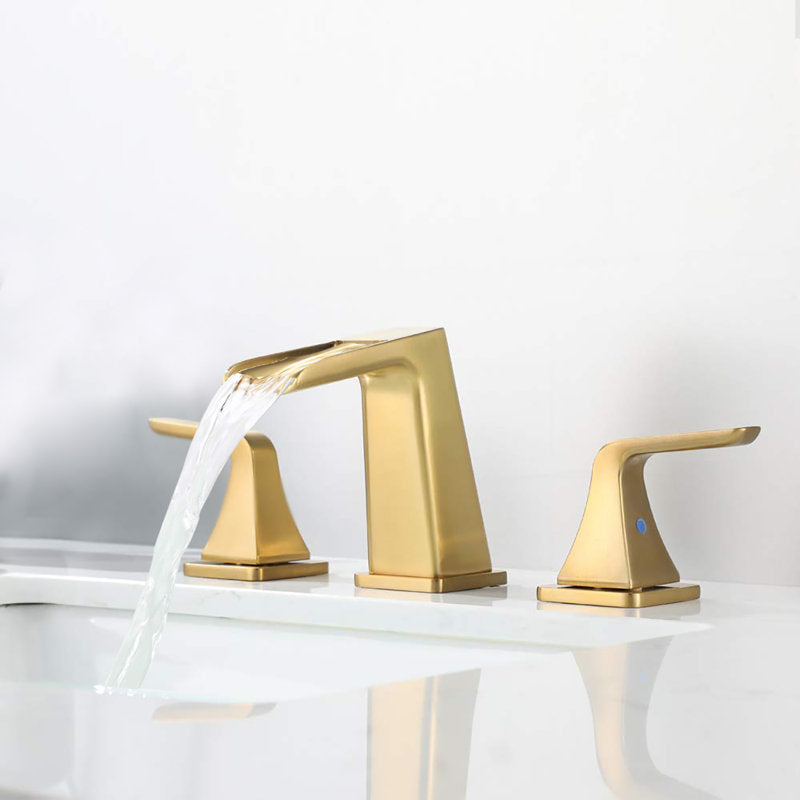 Wide-center bathroom faucet with waste fitting 1914-BG