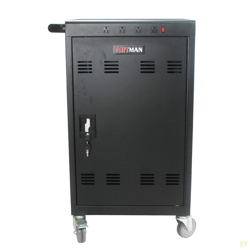 30 Devices Mobile Charging Cart Locking Charging Station Cabinet Mobile Devices