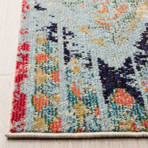 Cressey Looped/Hooked Blue Rug 8ftx10ft