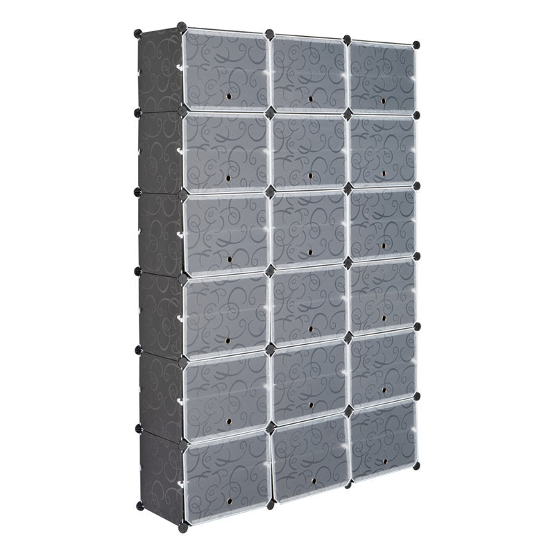 Armoire à chaussures empilable pour 72 paires