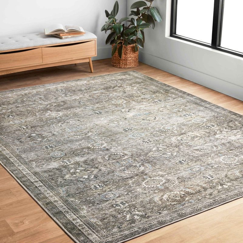 Sim Oriental Antique/Moss Area Rug LAY 7'6" x 9'6"
