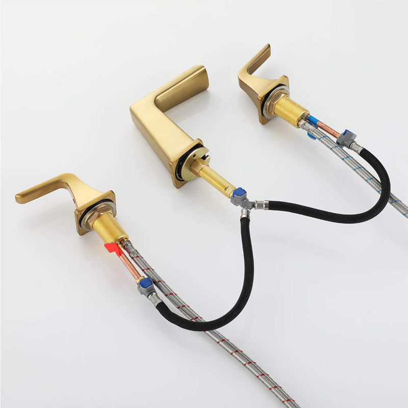 Wide-center bathroom faucet with waste fitting 1914-BG