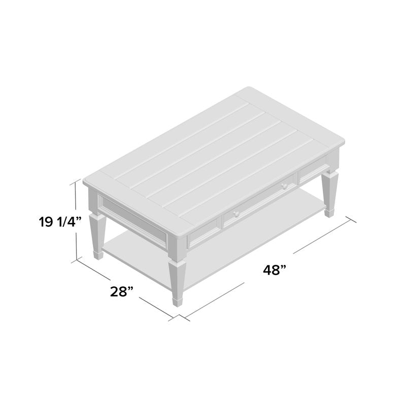 Table basse rectangulaire Colburn avec rangement