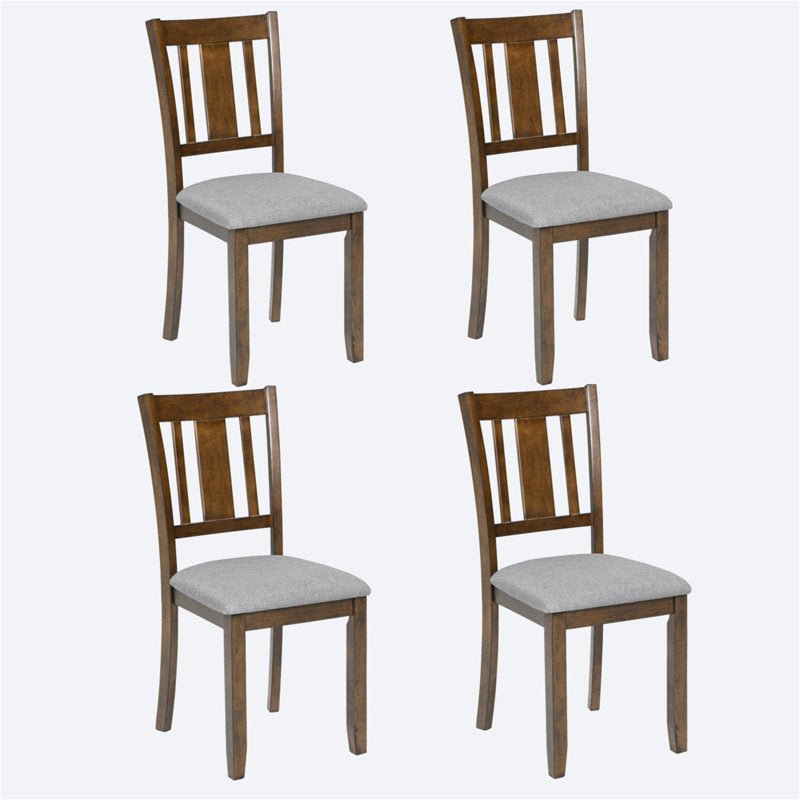 Dining chairs only, set of 4 wooden Dining chairs, Kitchen Chair with Padded Accent Seat Chair for Dining room, Living room, Walnut