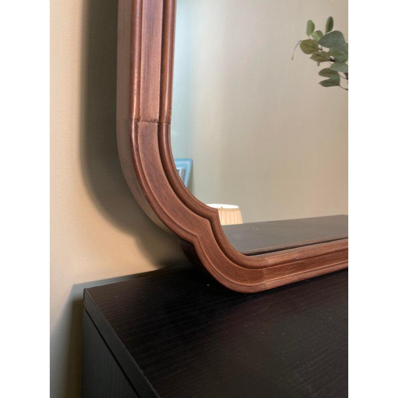 Miroir décoratif mural en bois Ali pour salle de bain, 40" x 30"