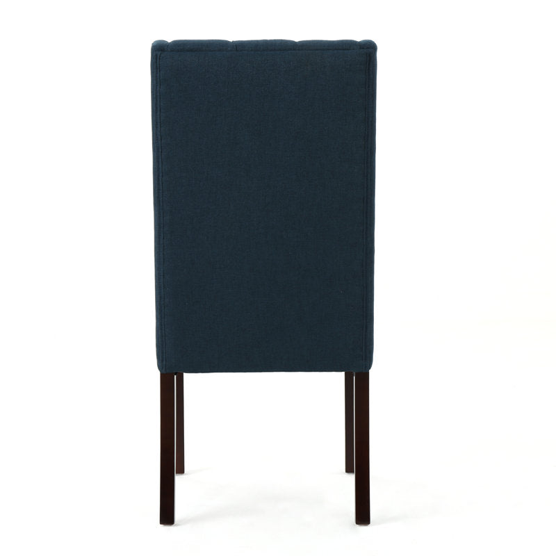 Ensemble de 2 chaises de salle à manger Toshia bleu marine rembourrées (sans boîte) 