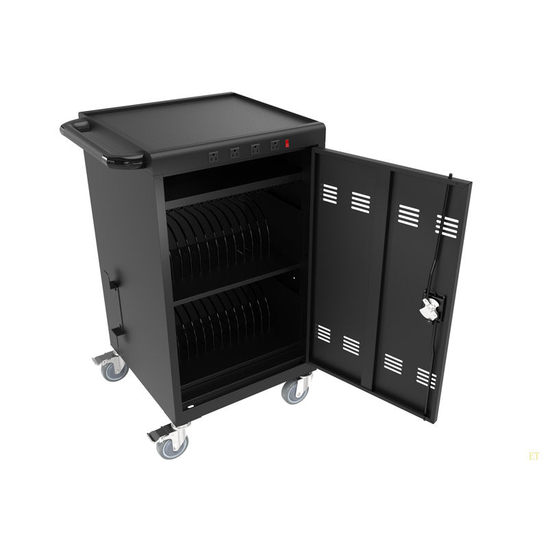 30 Devices Mobile Charging Cart Locking Charging Station Cabinet Mobile Devices