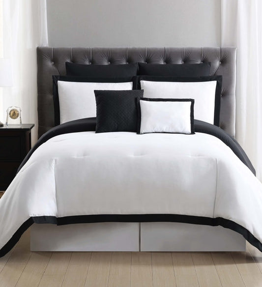 Ensemble d'édredon 7 pièces en microfibre moderne et contemporain Everyday (king size )