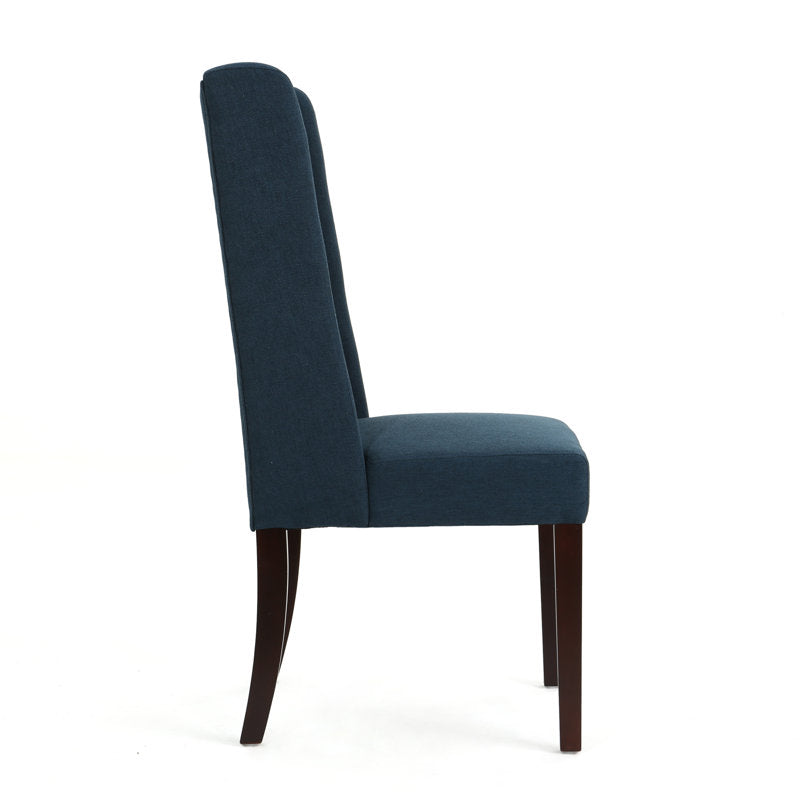 Ensemble de 2 chaises de salle à manger Toshia bleu marine rembourrées (sans boîte) 