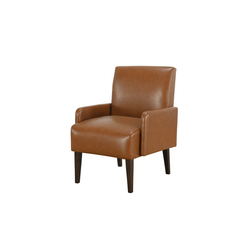 Fauteuil Encian en cuir végétalien MARRON 