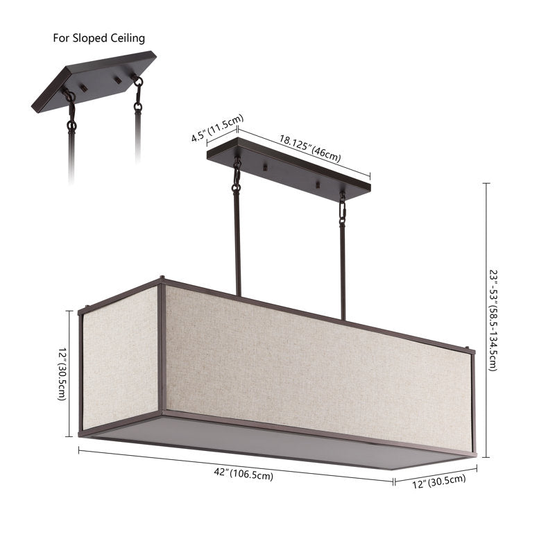 Suspension Amberson 4 - Carrée/Rectangle 