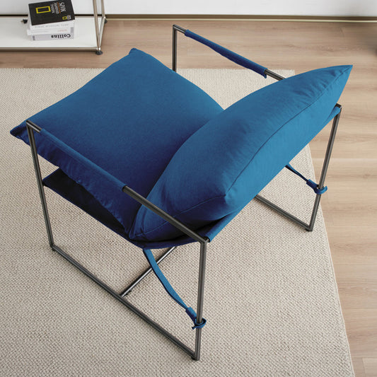 Cliatt Modern Metal Framed Sling Upholstered Accent  for Living Room - Oversized