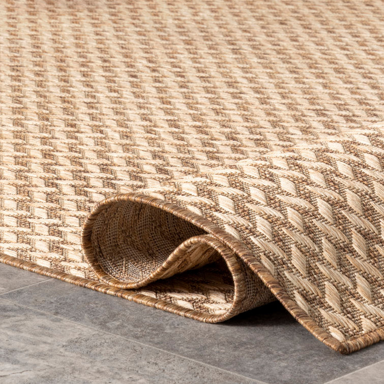 Tapis d'intérieur/extérieur marron/marron clair Malaya 2,90 m x 3,65 m