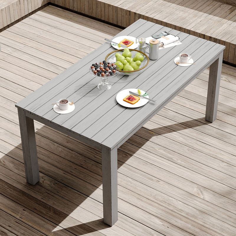 Tables de salle à manger d'extérieur en aluminium Calliana (gris)
