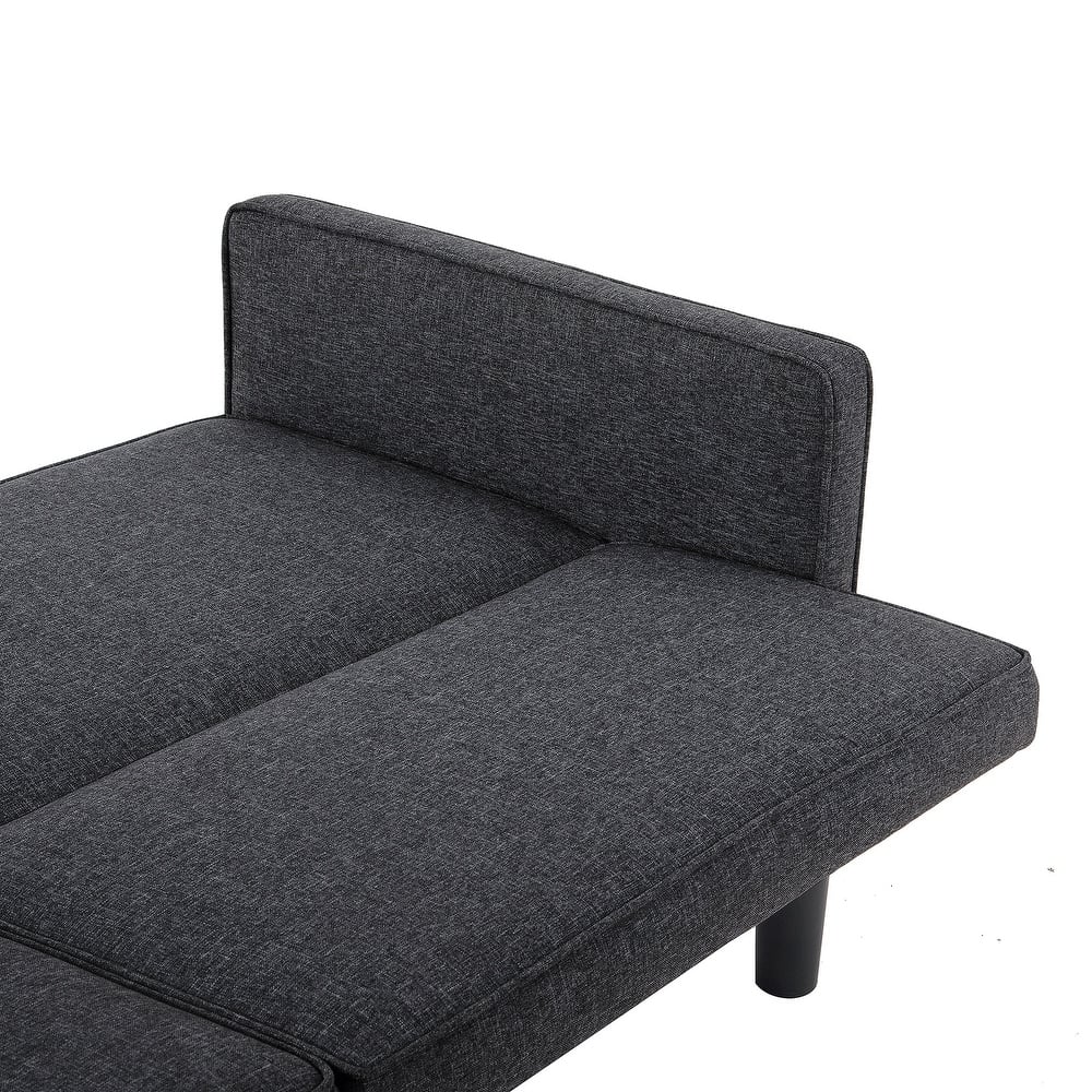 Canapé-lit futon convertible d'angle, canapé-lit deux places avec pieds fuselés pour salon, bureau, chambre d'étudiant, bureau