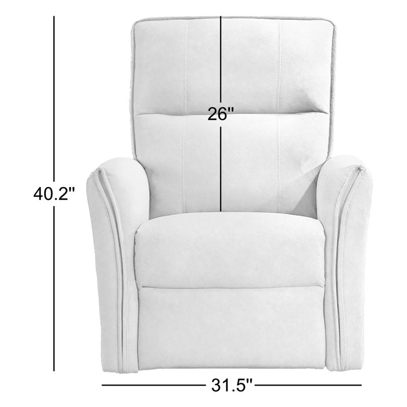 Fauteuil inclinable électrique Andee en tissu microfibre gris (assemblé)