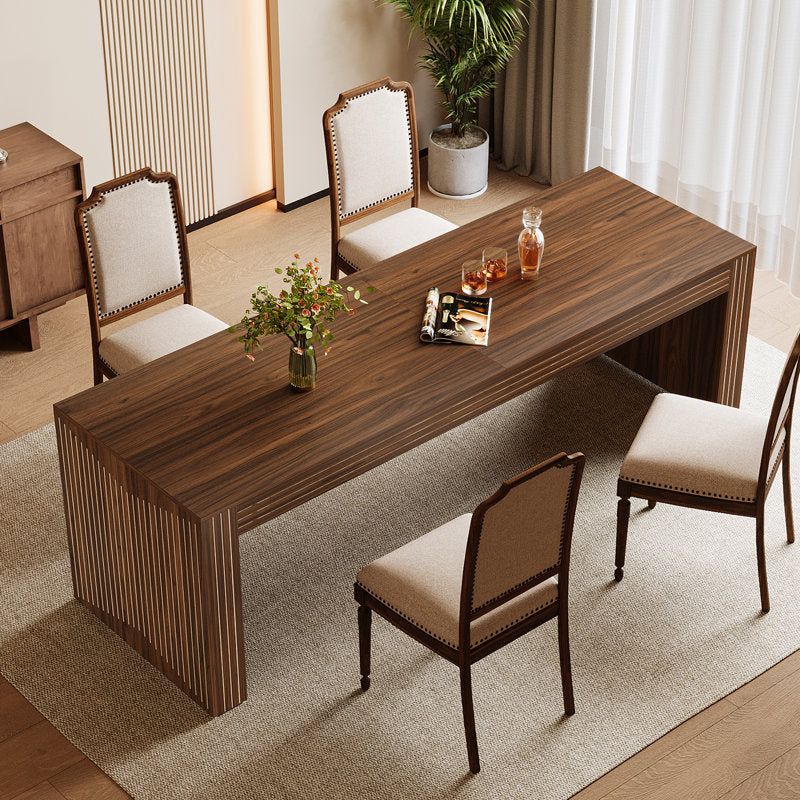 Table de salle à manger rectangulaire de 200 cm (78,7 pouces) pour 6 personnes, grande table pour cuisine ou salle à manger.