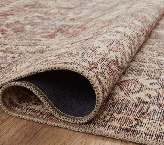 Burgundy/antique Georgia Runner Rug 2'6 x9'6