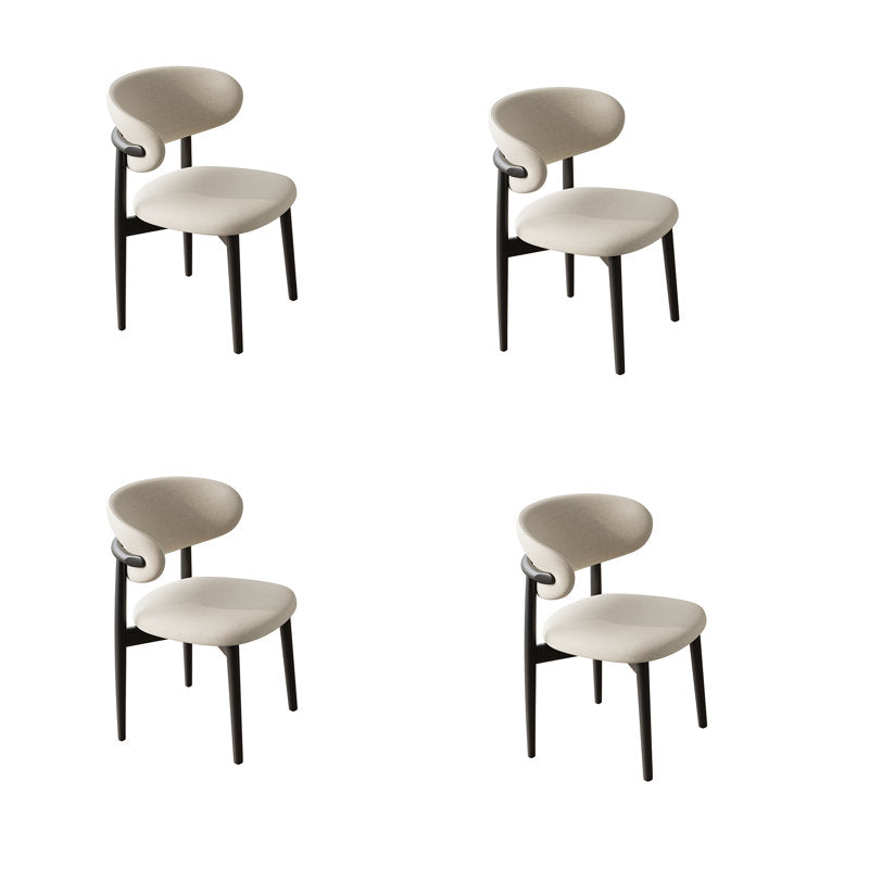 Sachelle white upholstered solid wood accent chair Set of 2