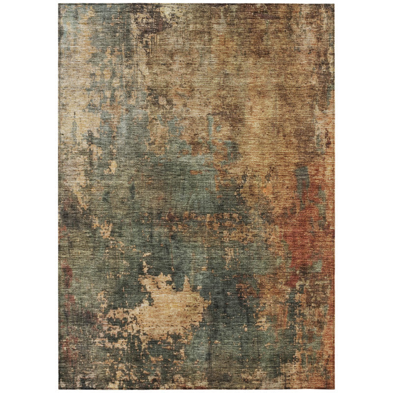 Machine Washable Indoor/Outdoor Cicel Sage Rug 10x14