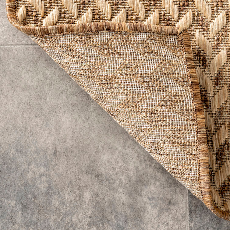 Tapis d'intérieur/extérieur marron/marron clair Malaya 2,90 m x 3,65 m