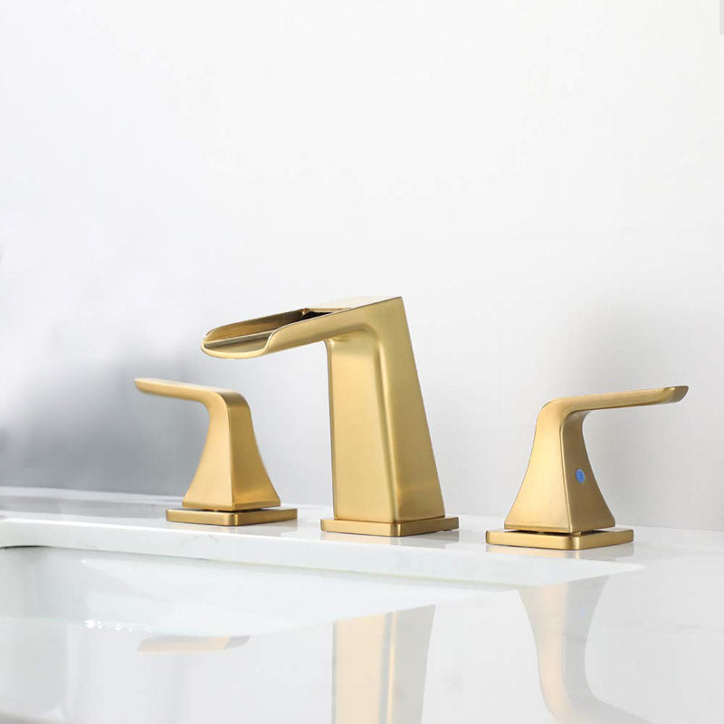 Wide-center bathroom faucet with waste fitting 1914-BG