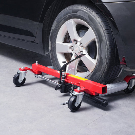 Wheeled dolly, 1500 lb maximum capacity, push dolly with 360° swivel wheels, heavy-duty hydraulic vehicle jack for car repair (Set of 2)