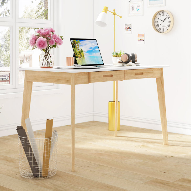 Caidence Solid Wood Desk (H 29,53 po x l 47,2 po x P 21,7 po)