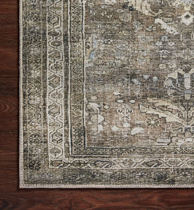 Sim Oriental Antique/Moss Area Rug LAY 7'6" x 9'6"