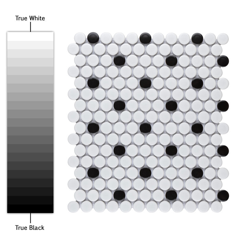 Carreaux de mosaïque en porcelaine Metro Penny 0,74 po x 0,74 po pour murs et sols