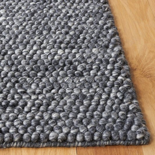 Dark Gray Handmade Rug Elle 8x10