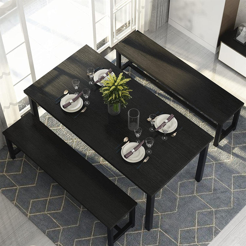 Ensemble de salle à manger Kaihlani pour 4 personnes (table de 119 cm de long) Noir