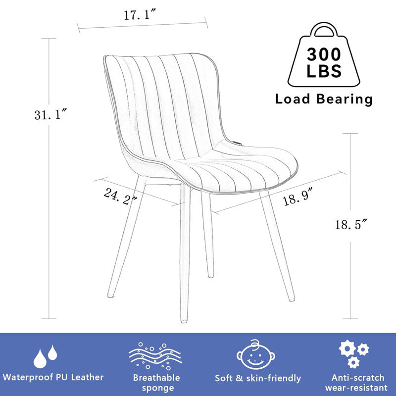 upholstered dining chairs set of 2